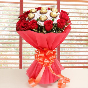 Flower and Chocolate Bouquet