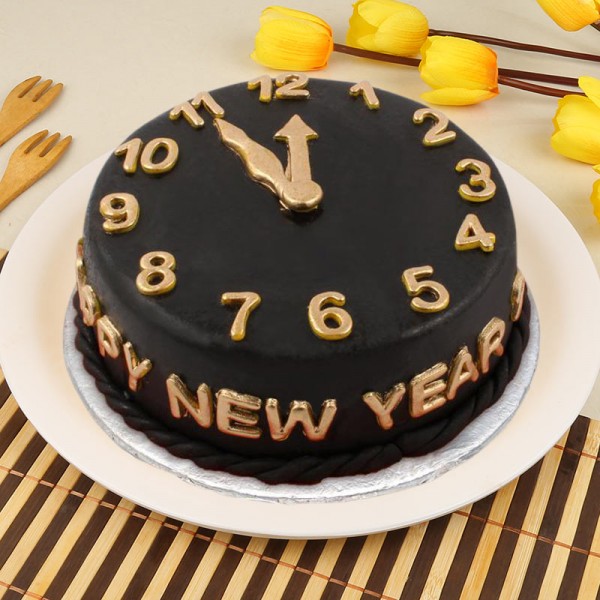 Order New Year Chocolate Cake Online, Price Rs.649 | FlowerAura