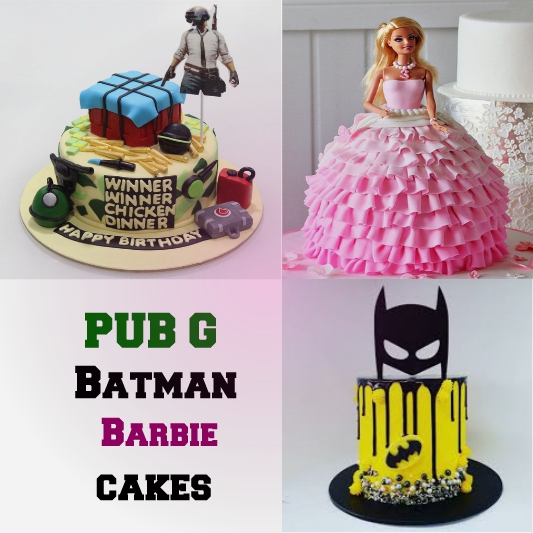 Batman Barbie PUBG Cake Myflowertree