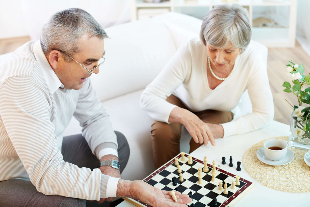 grandparents playing games