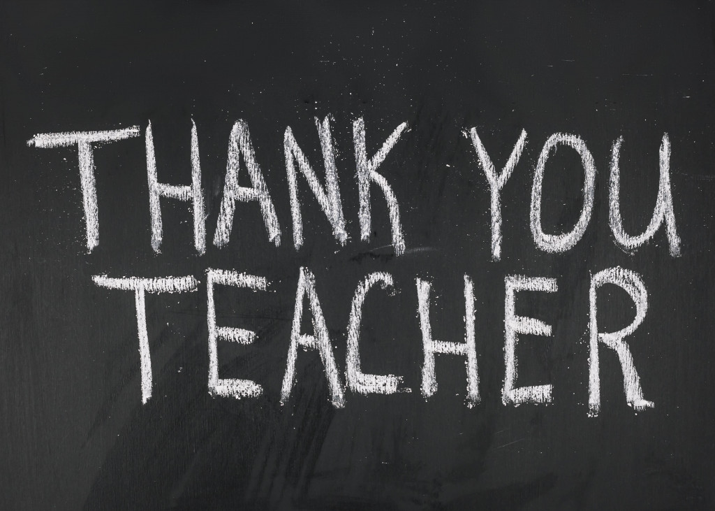 say thank you to teacher