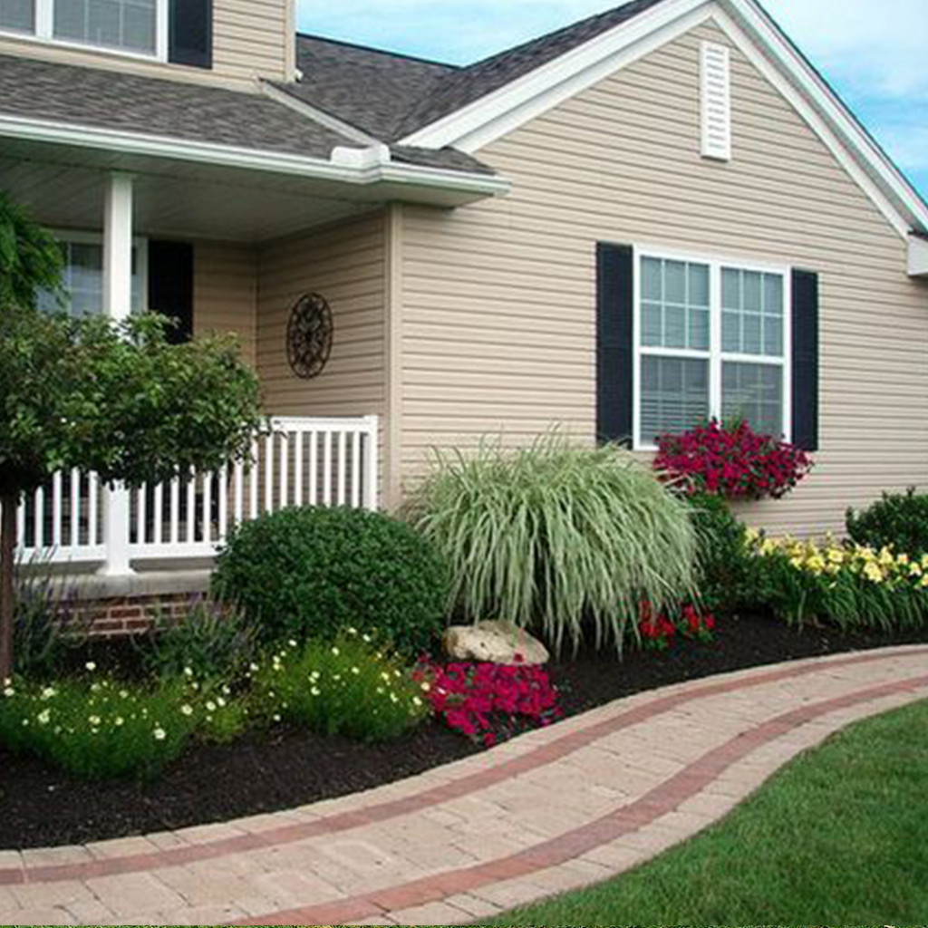 Side yard flower bed