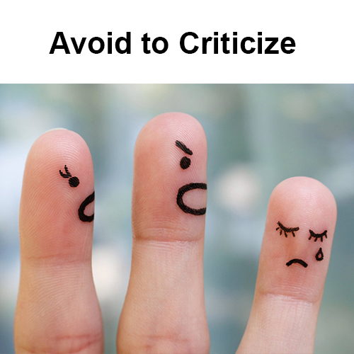 Avoid to Criticize