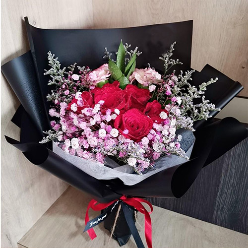 Surprise With A Flower Bouquet