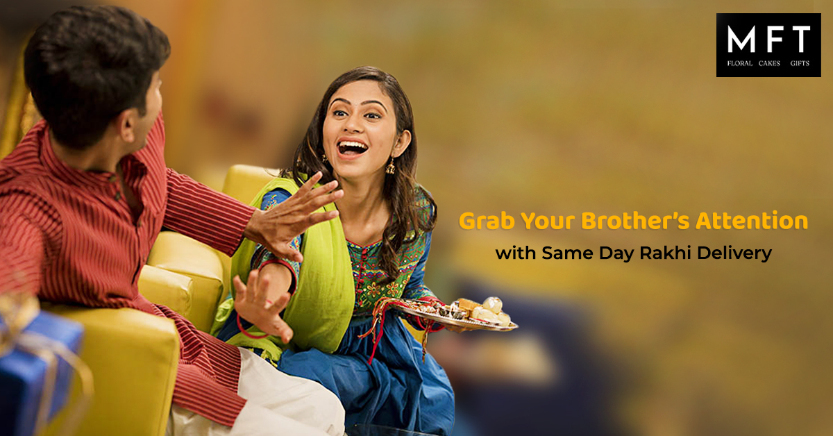 Grab your brother’s attention with Same Day Rakhi Delivery