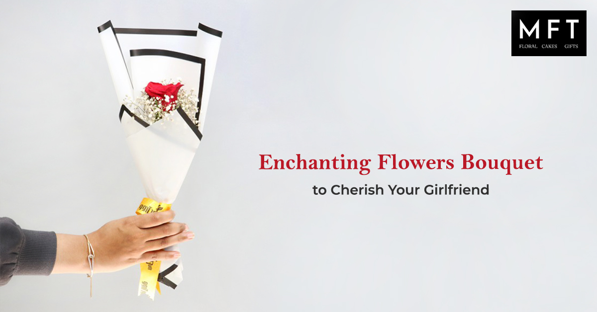 Enchanting Flowers Bouquet to cherish your girlfriend