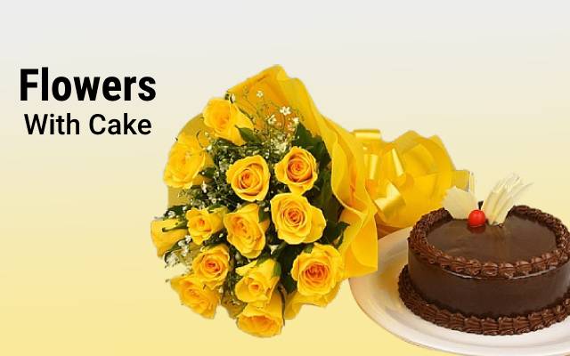 Flowers With cake