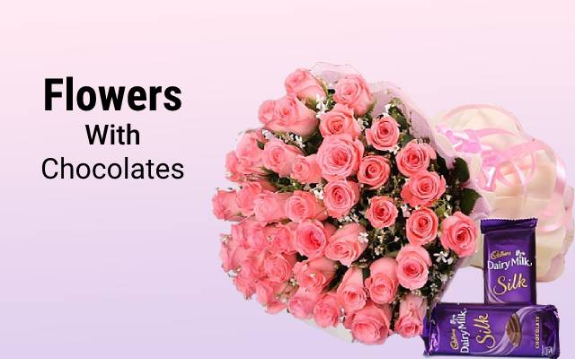 Flowers with chocolates