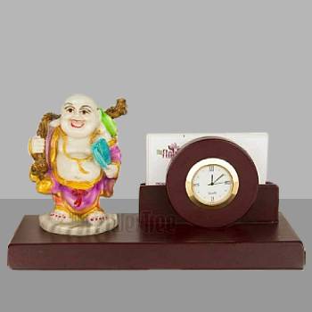 Card Holder with watch and Laughing Buddha
