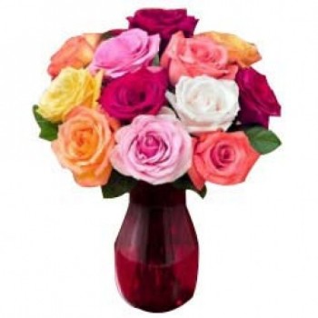 12 Assorted Roses Bunch