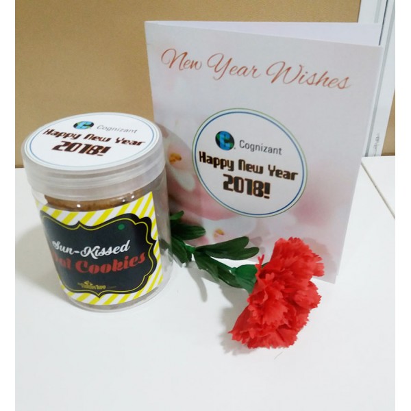 Combo of Cookies card and Artificial Flower