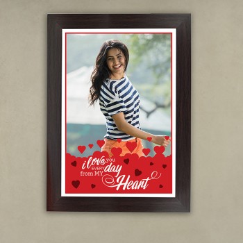 A4 Size Personalized Frame with a Lovely Message for Girlfriend