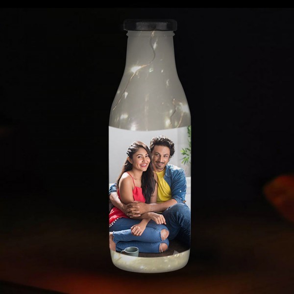 Personalised Photo LED Bottle for Lover
