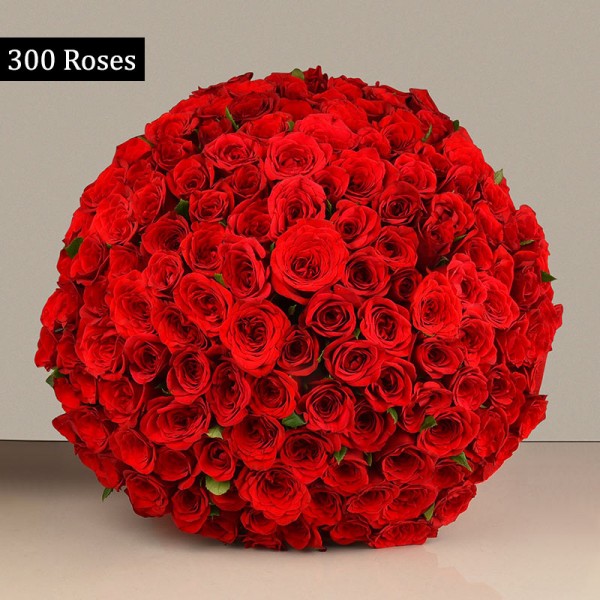 300 Red roses Bouquet