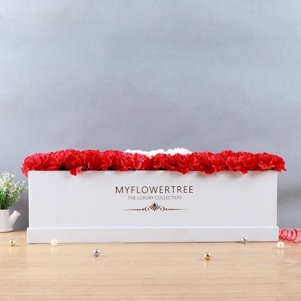 Carnations in Luxury Box