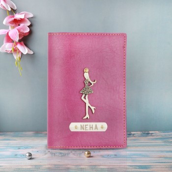 One Purple Coloured Personalised Passport Cover For Women