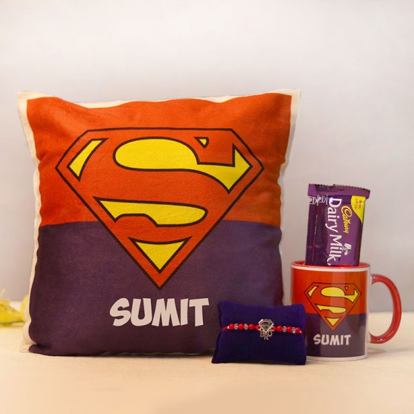 Personalised SuperMan Rakhi Gift