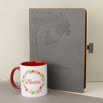 Coffee Mug and Notebook for Friend