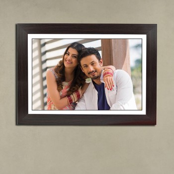Personalised Black Portrait Frame for Couple