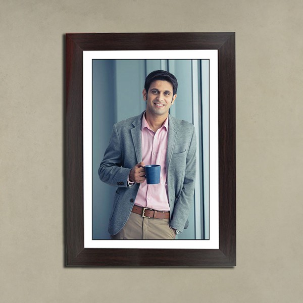 A4 Size Personalised Black Portrait Frame For Him