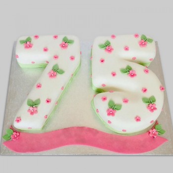 3 Kg 75 Number Theme Vanilla Fondant Cake