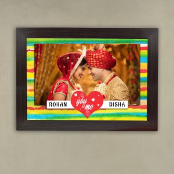 Personalised Photo Frame For Couple Anniversary