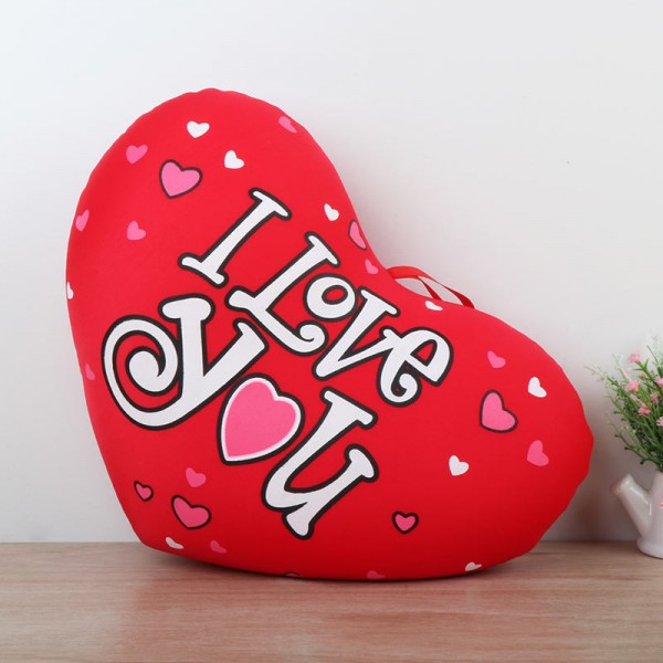 Love You Heart Shape Cushion