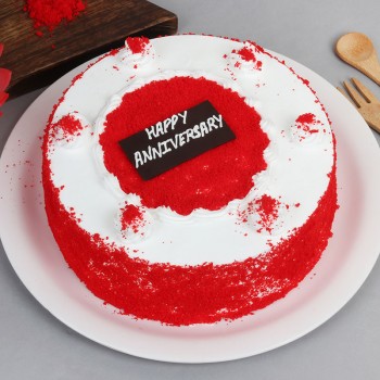 Half Kg Red Velvet Cake for Anniversary