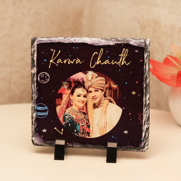 One Personalised Photo Stone for Karwa Chauth
