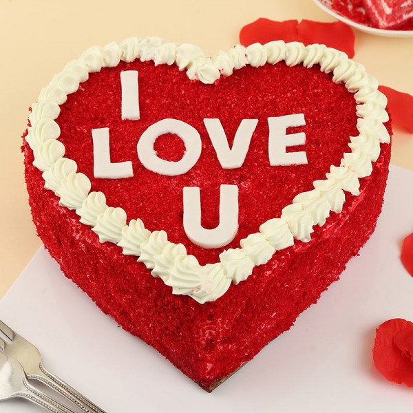 Red Heart Cake