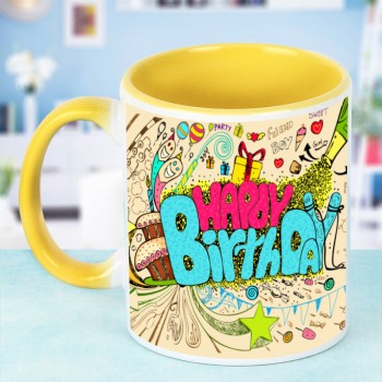 Happy Birthday Printed Coffee Mug
