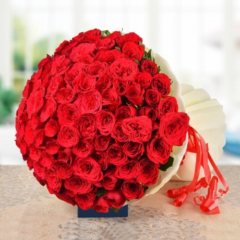 100 Red Roses Bouquet