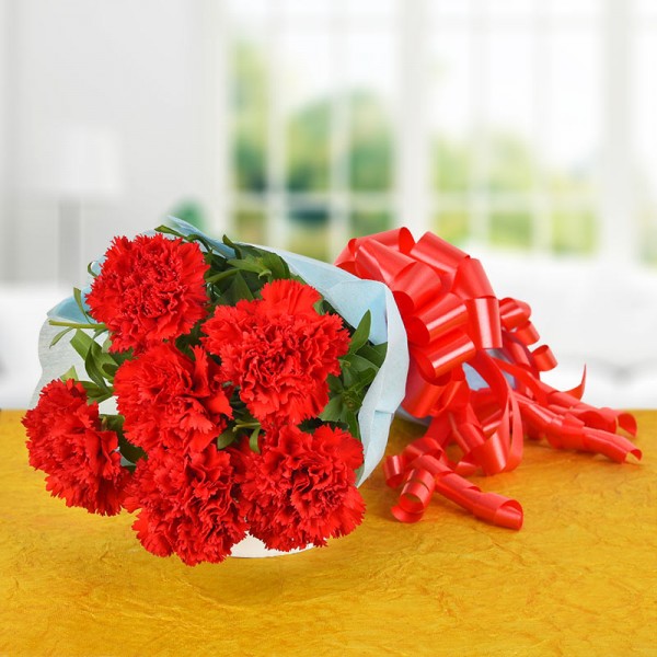 Vibrant Red Carnations
