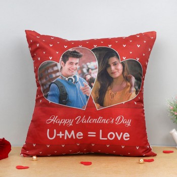 Valentines Day Personalised Photo Cushion
