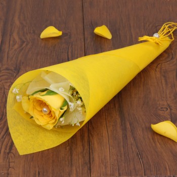 Single Yellow Rose Paper Packing