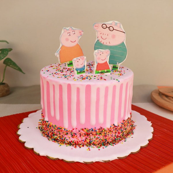 1 Kg Designer Peppa Pig Theme Vanilla Cake