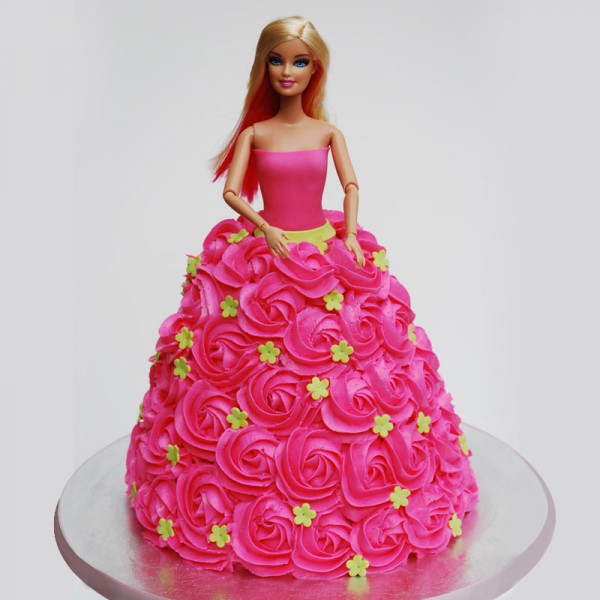 Barbie doll birthday cake, Barbie birthday cake, Barbie doll cakes