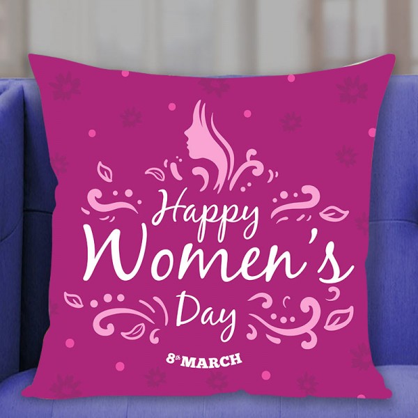 Happy Womens Day Printed Cushion