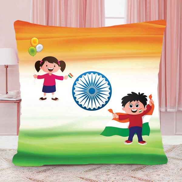Happy Independence Day Printed Cushion