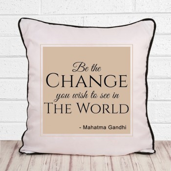 Inspirational Quote Printed Cushion