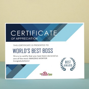 Best Boss Ever Appreciation Certificate