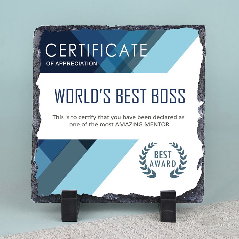 Best Boss Appreciation Printed Stone