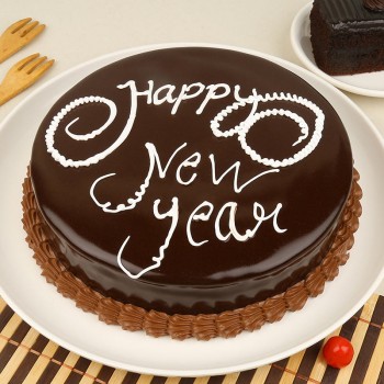 New Year Half Kg Chocolate Truffle Cake