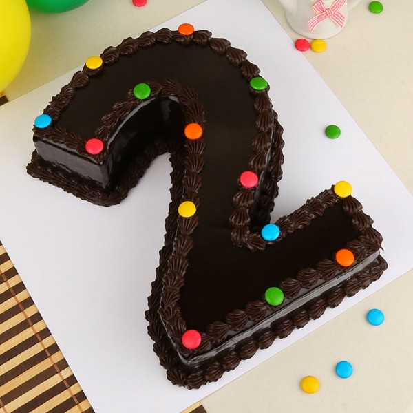 2 Kg Designer Chocolate Two Number Cake 