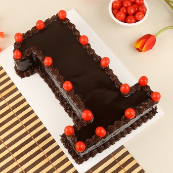 2 Kg Designer Chocolate 1st Number Cake 
