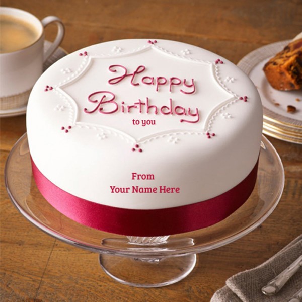 One Kg Vanilla Fondant Birthday Theme Cake