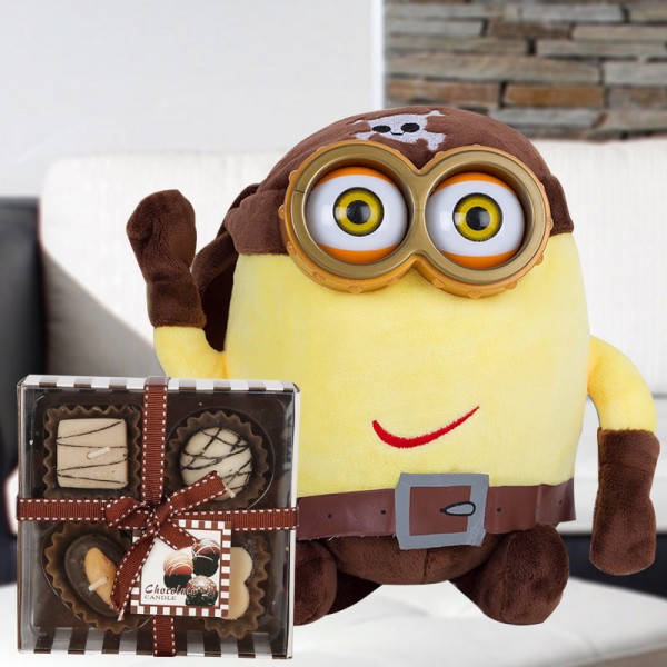 Pirate Minion Soft Toy with Scented Candles