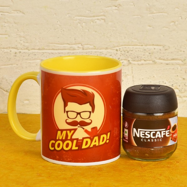 Printed Coffee Mug and Nescafe Coffee for Dad