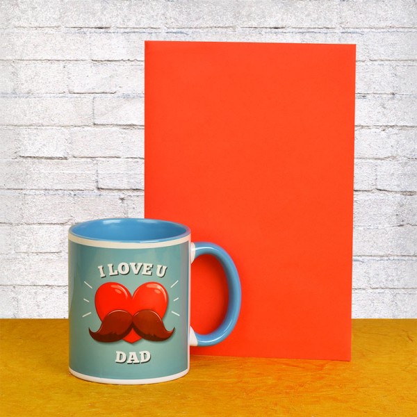 Love U Dad Coffee Mug with Greeting Card
