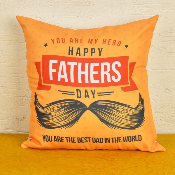 Happy Fathers Day Printed Cushion